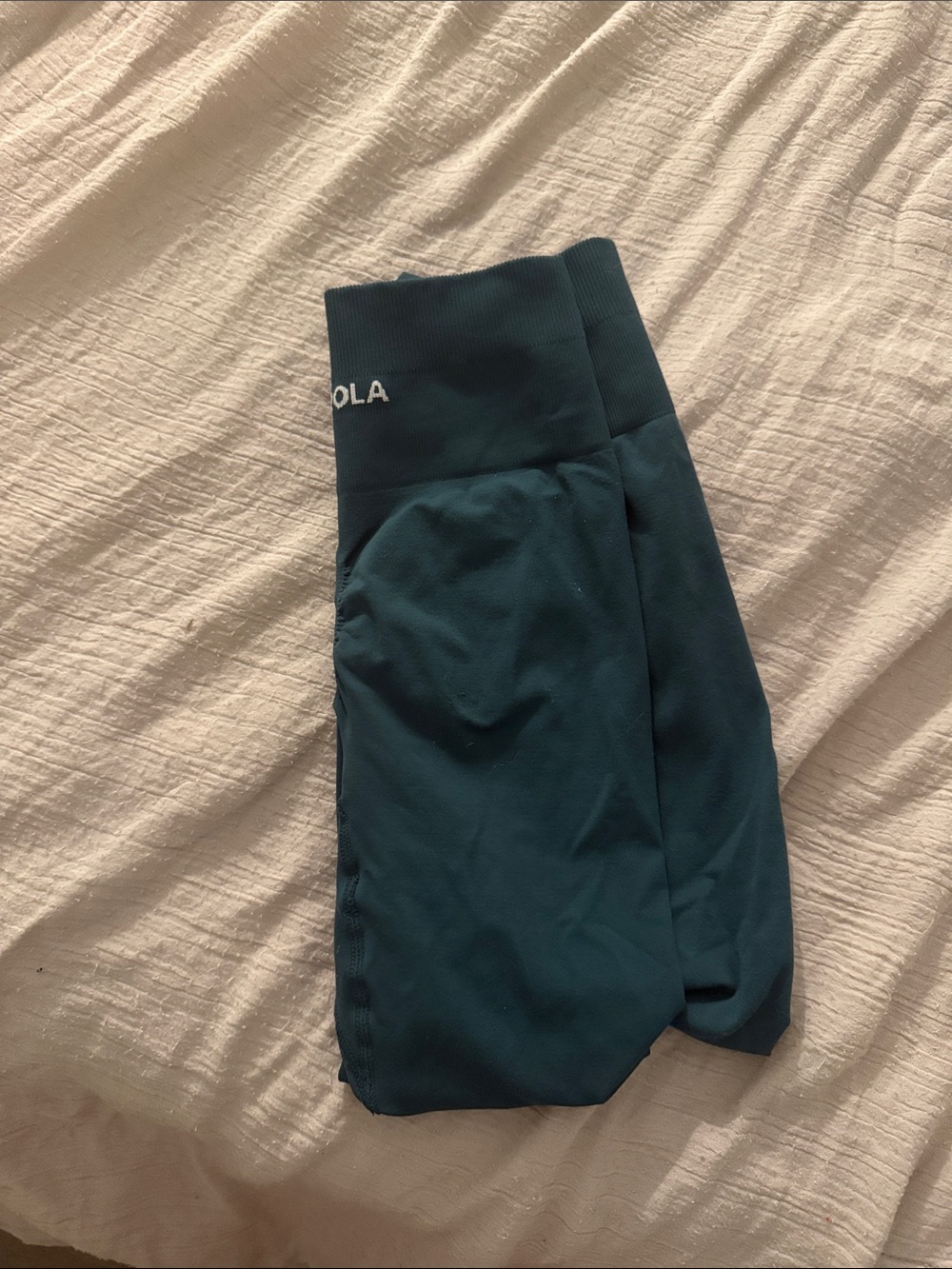 Kids Teal Leggings with High Waist - Unbranded